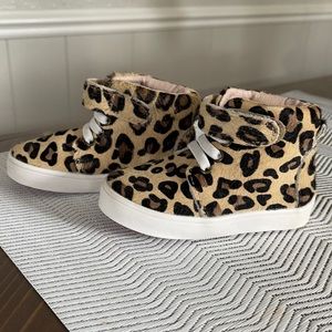 Leopard red bottom high tops